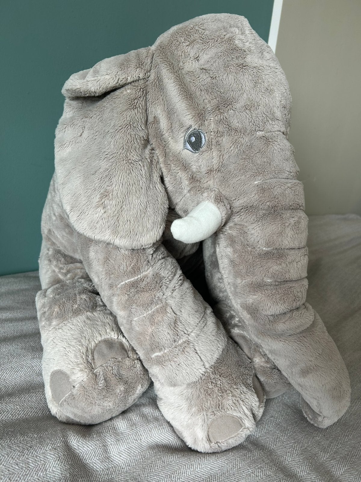 Mooie pluche olifant knuffel (als nieuw!), Ophalen of Verzenden, Zo goed als nieuw, Overige typen