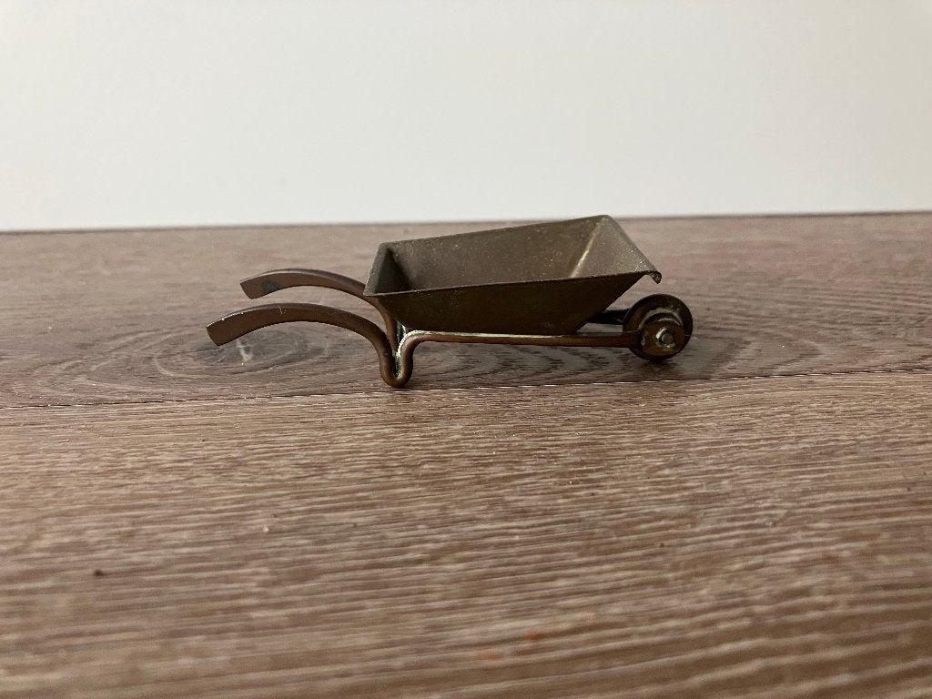 Vintage Koperen Kruiwagen - Miniatuur Decoratie, Ophalen of Verzenden, Koper