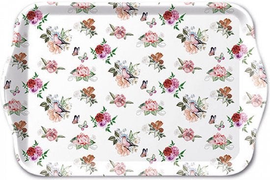 1 persoons dienblad  Charlotte bloemen vlinders - Ambiente, Ophalen, Kunststof, Ambiente, Nieuw