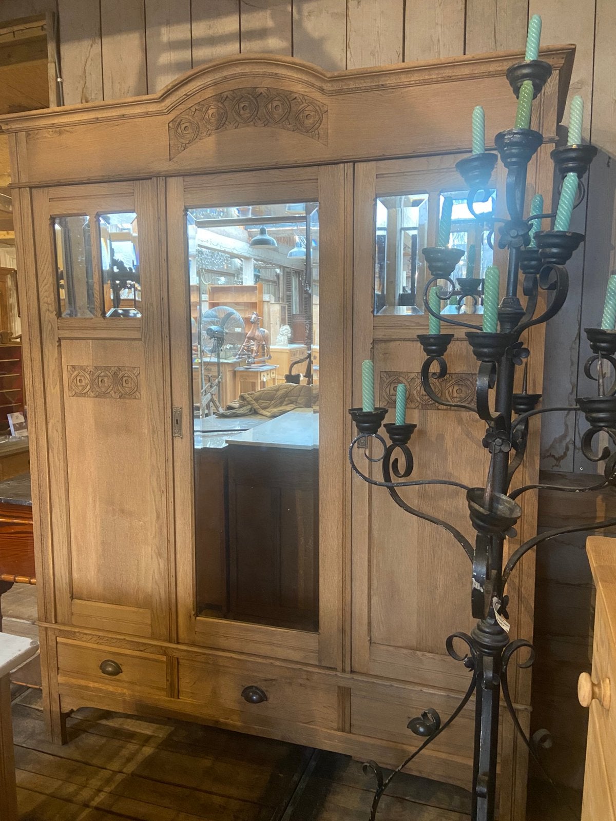 Art Nouveau Franse kast kledingkast demontabel, Ophalen