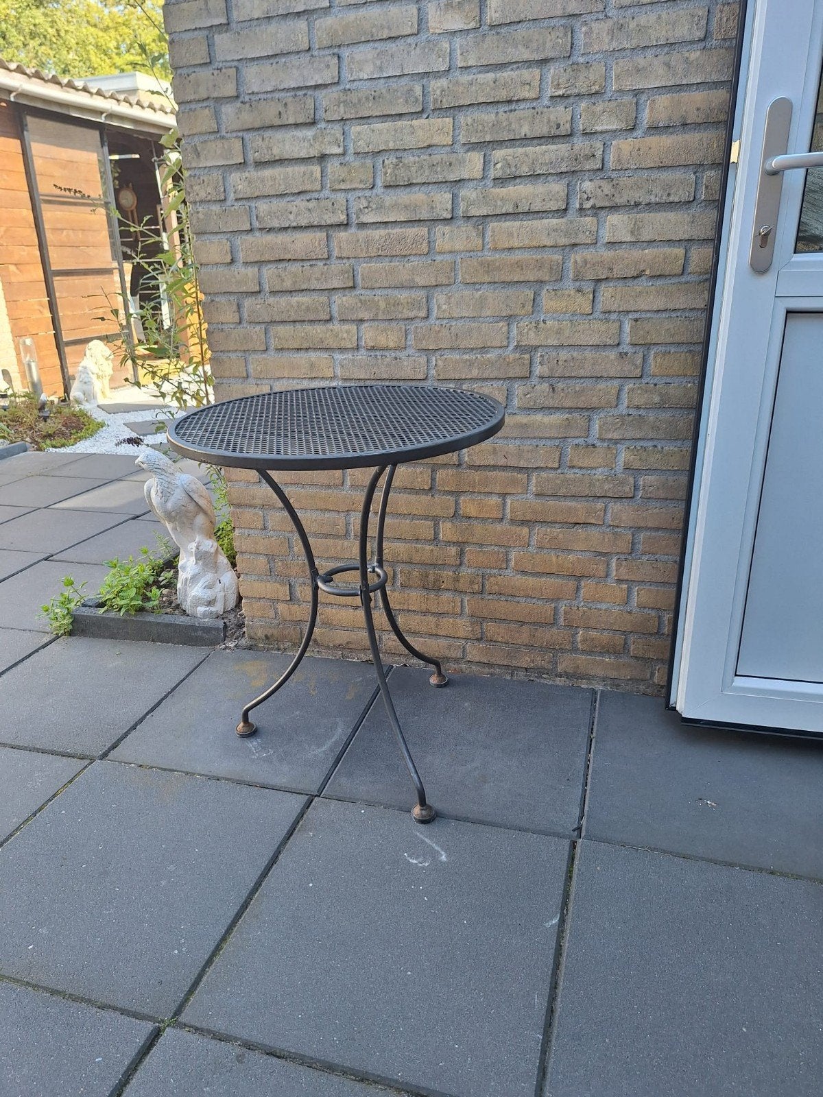 Metalen bistrotafel - rond, zwart, Ophalen, Gebruikt, Rond, Metaal