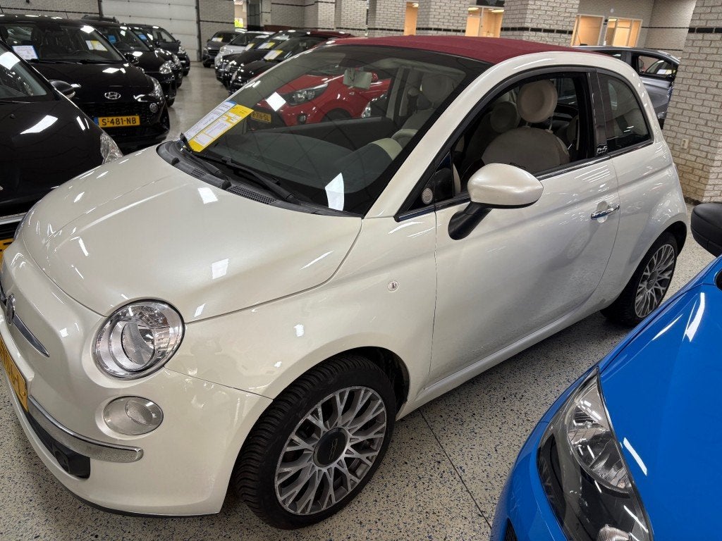 Fiat 500C 1.4 Sport Cabriolet Airco Leder Parelmoer Dak werk, Euro 5, 101 pk, Gebruikt, 4 cilinders