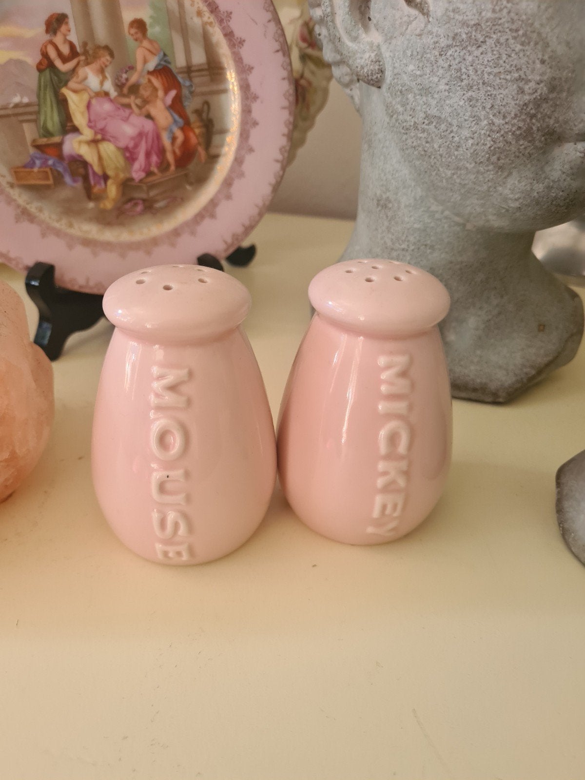 Mickey Mouse en Minnie Mouse peper- en zoutstel Disney Store, Overige typen, Ophalen of Verzenden, Zo goed als nieuw, Roze