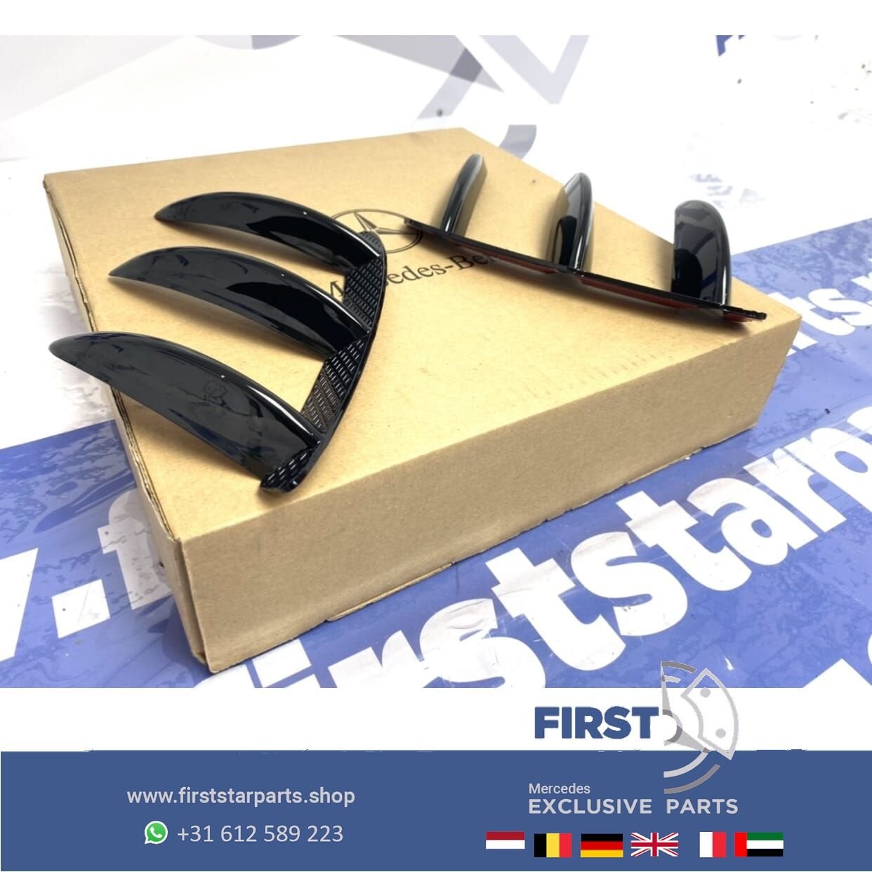 W177 A KLASSE ACHTERBUMPER SPOILER SET LINKS RECHTS SPLITTER, Gebruikt, Ophalen of Verzenden, Achter, -