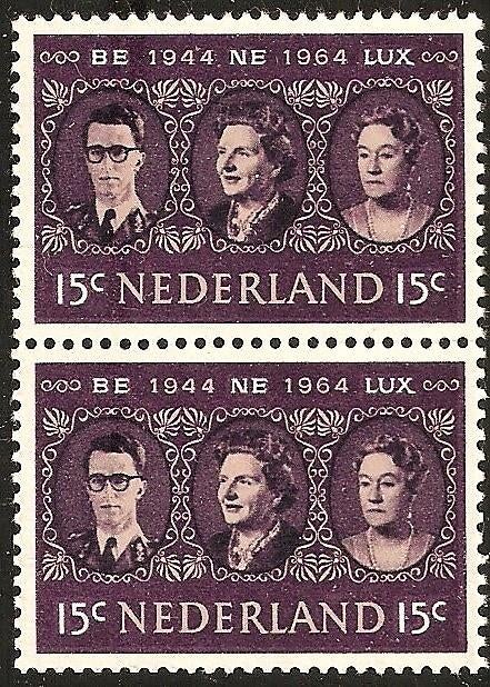 Nederland 829 paartje v Benelux., Verzenden, Postfris