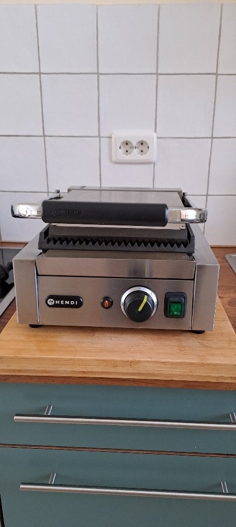 Hendi professionele contactgrill panini, Ophalen of Verzenden, Zo goed als nieuw
