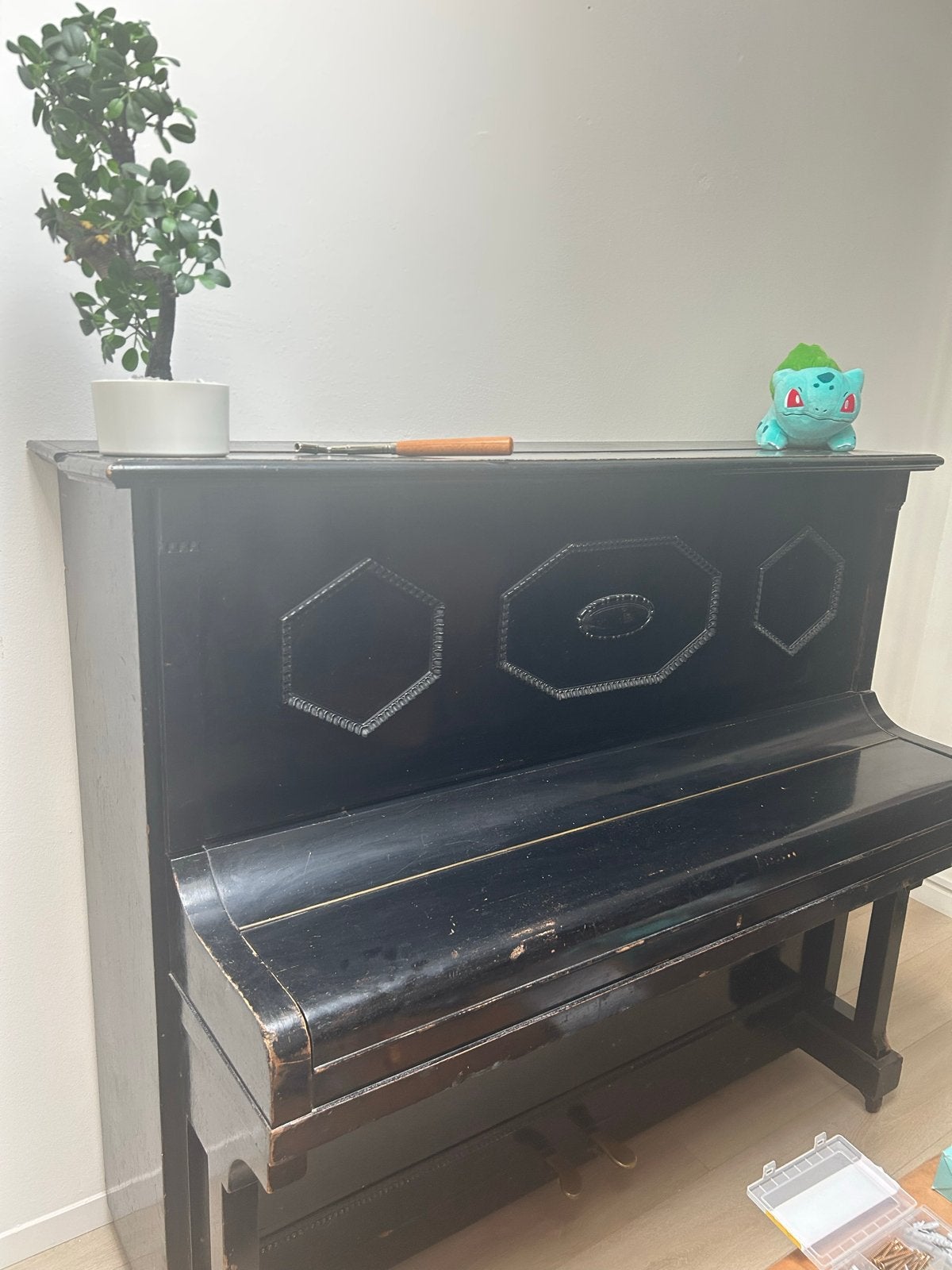 Antieke Gebr. Glaser Piano - Zwart, Gebruikt, Muziek en Instrumenten, Piano's, Ophalen, Gebruikt, Zwart, Piano