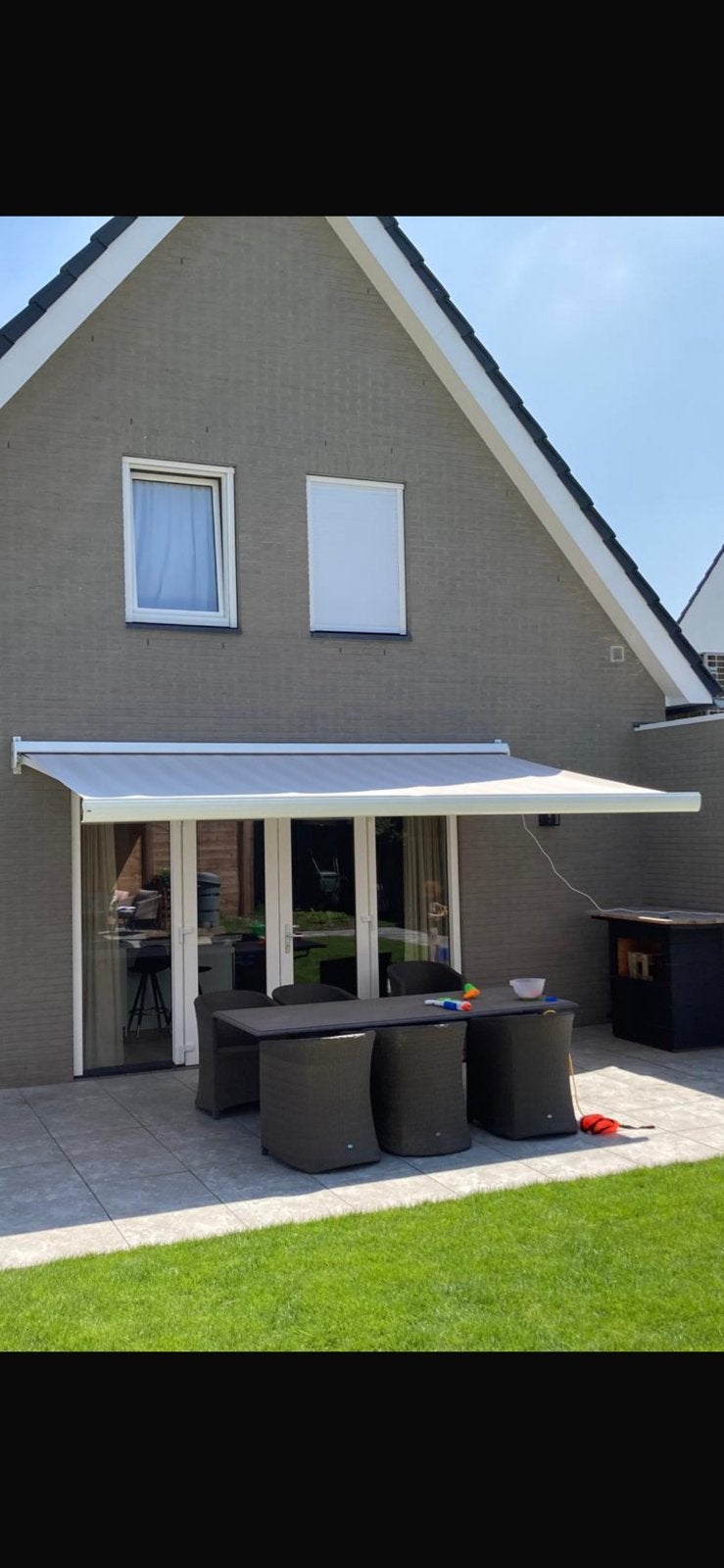 Zonnescherm 450x300 electrisch, Ophalen, 450 cm of meer, Elektrisch, Zo goed als nieuw