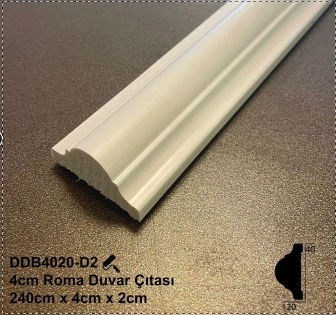 Polystyreen Sierlijst 4,0x2,0x240cm, -, 4 cm, -, Meerkleurig