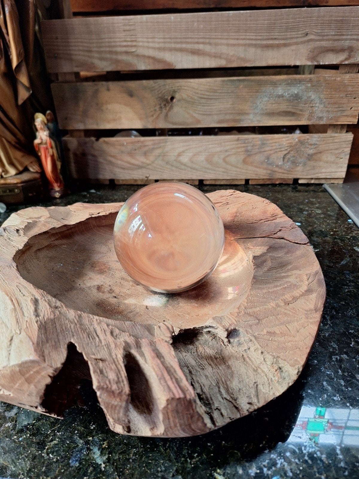 Glazen bol "waarzeggersbol" heksenbol, Ophalen of Verzenden, Rond, Glas