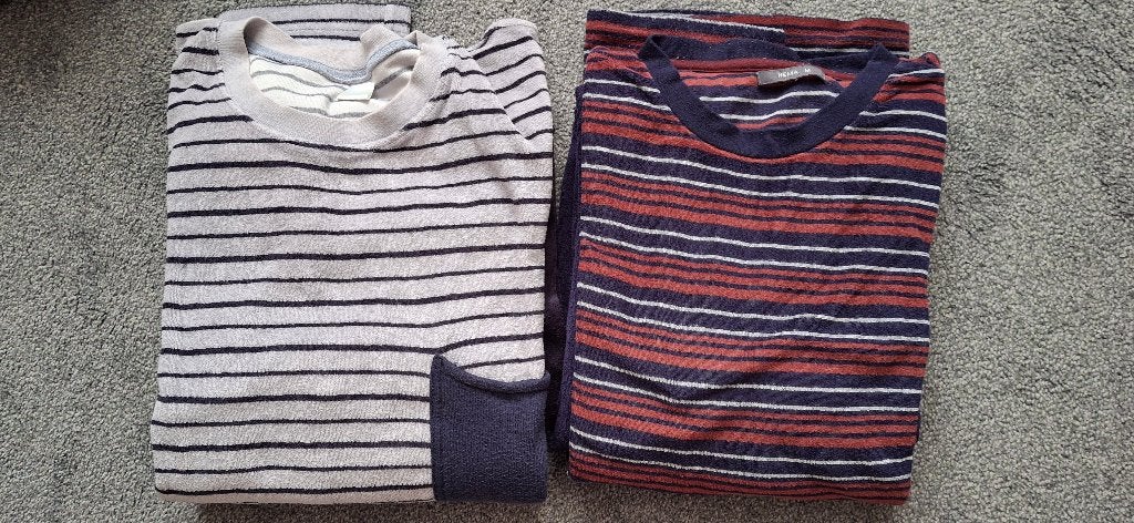 Badstof pyjama' s, Ophalen of Verzenden, Gedragen, Maat 48/50 (M), Hema