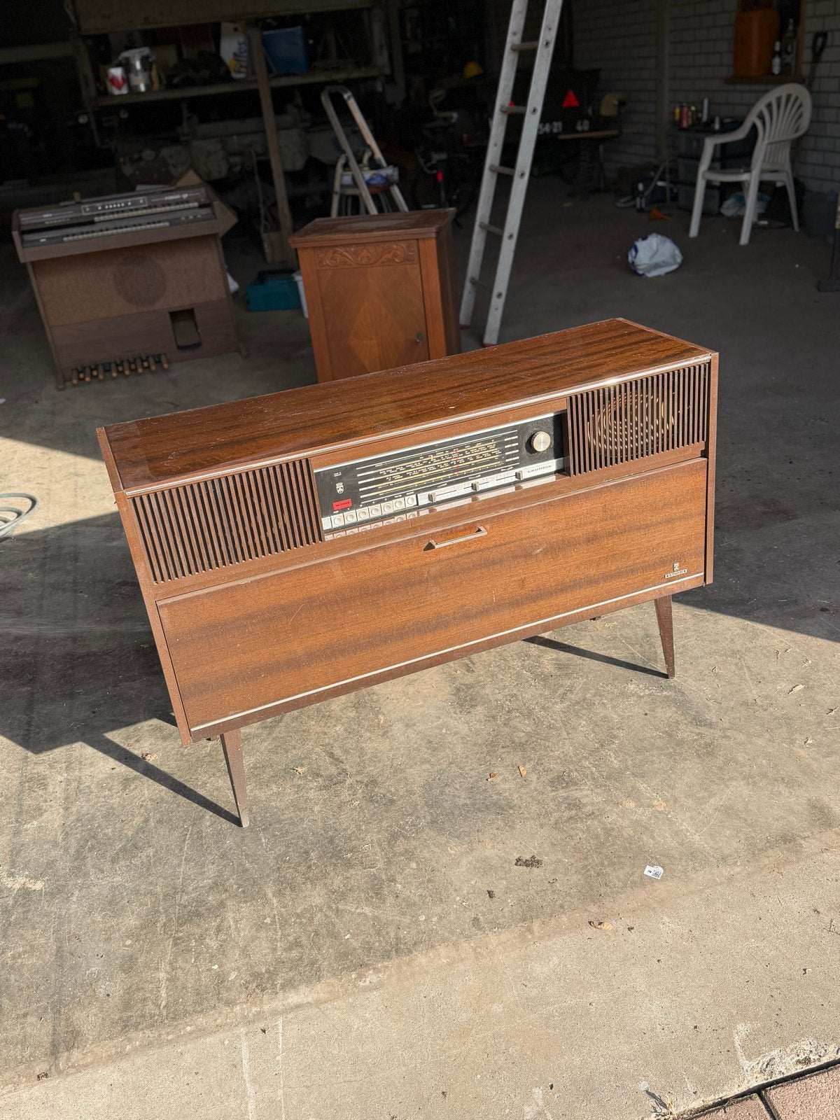 Vintage Philips radio-platenspeler meubel, Ophalen of Verzenden, Gebruikt, Philips