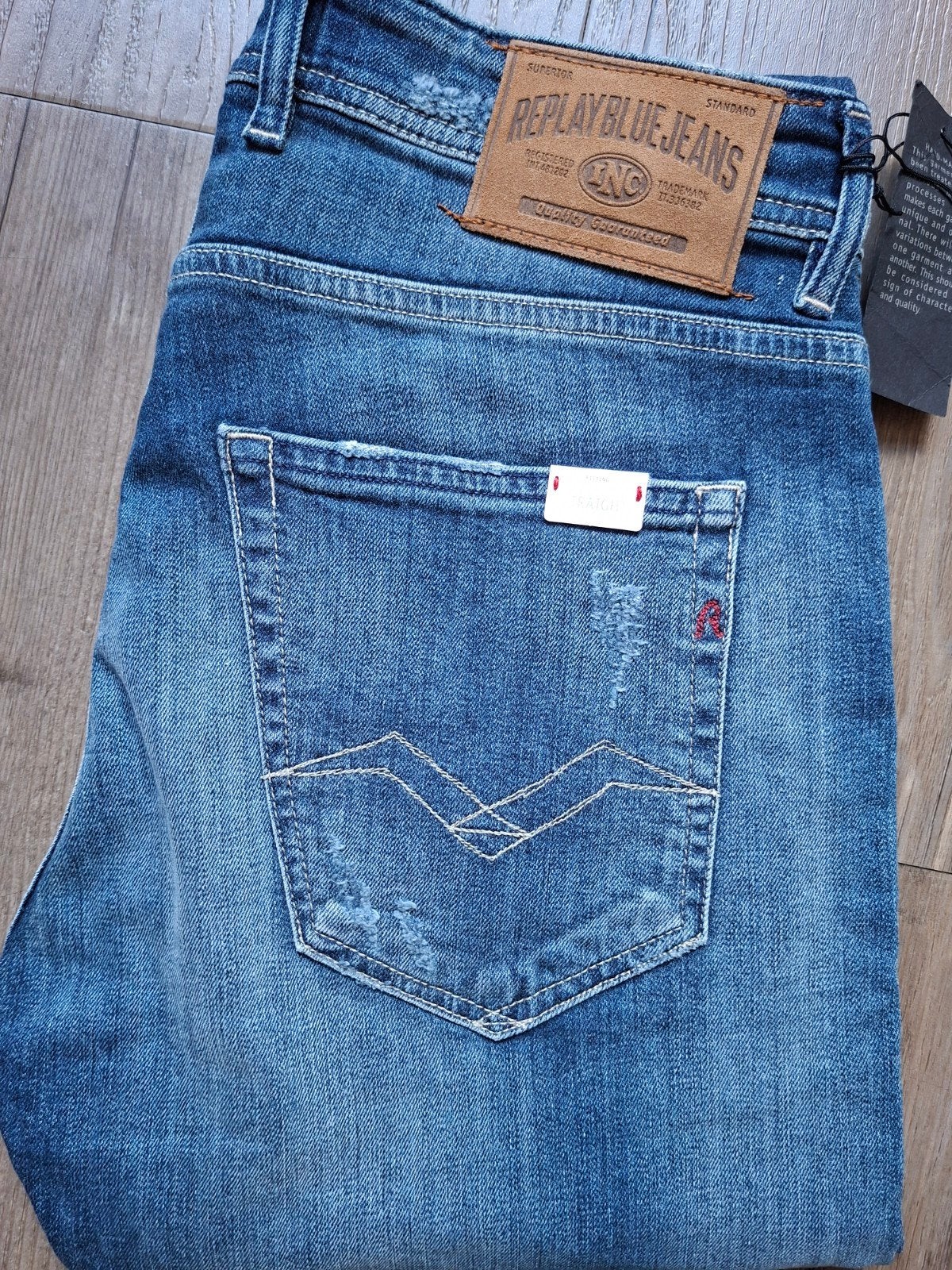 REPLAY Grover straight fit jeans W32 L34, Blauw, Nieuw, W32 (confectie 46) of kleiner, Ophalen of Verzenden