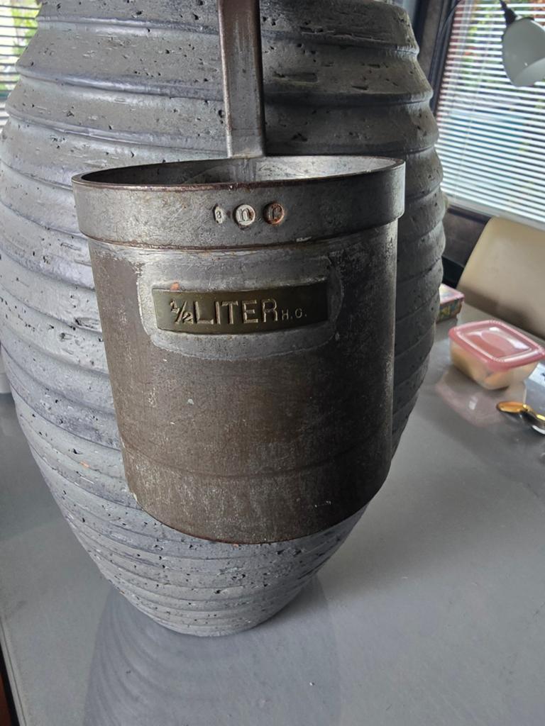 Antieke Geijkte Maatbus / Melkbus – ½ Liter – ca. 1930-1950, Antiek en Kunst, Antiek | Overige Antiek, Ophalen of Verzenden
