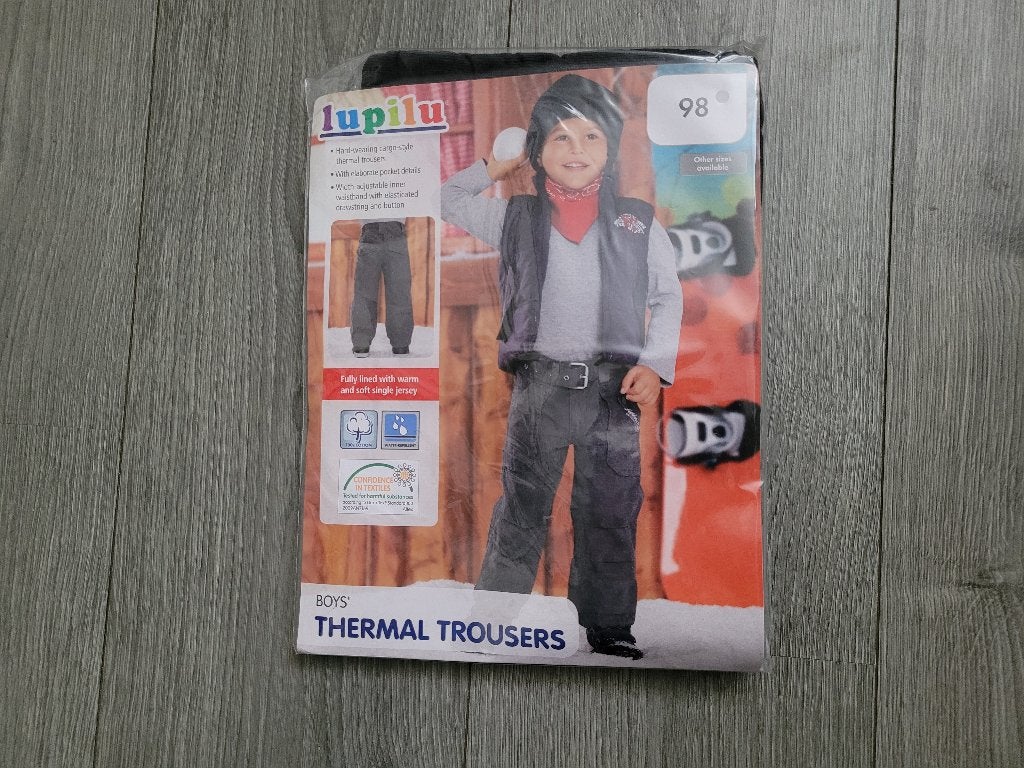 LUPILU antraciet thermo broek maat 98 *nieuw* ~ MP3050, Broek, Nieuw, Ophalen of Verzenden, Lupilu