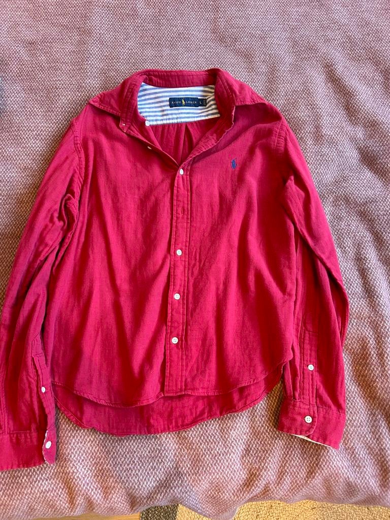 Ralph lauren blouse, Ophalen of Verzenden, Zo goed als nieuw, Maat 42/44 (L), Rood