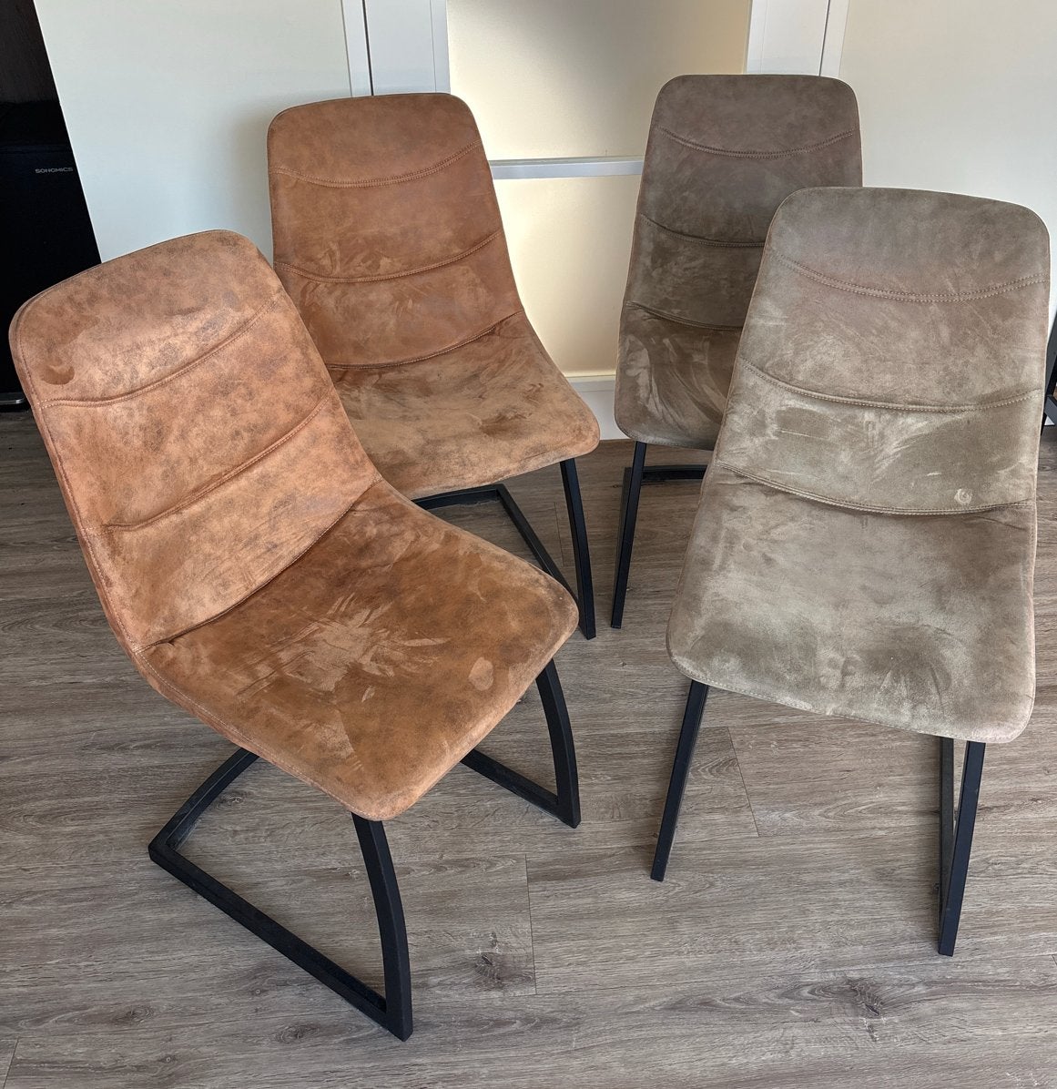 4 Stoelen, Ophalen, Gebruikt, Bruin, Vier