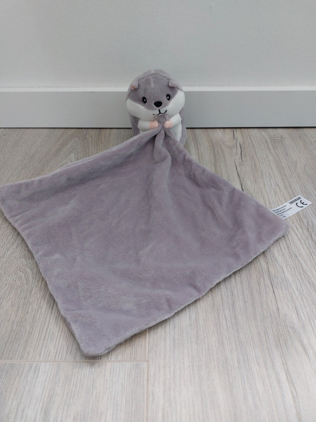 Knuffel knuffeldoekje Zeeman hamster cavia grijs L493, Kinderen en Baby's, Ophalen of Verzenden, Zo goed als nieuw