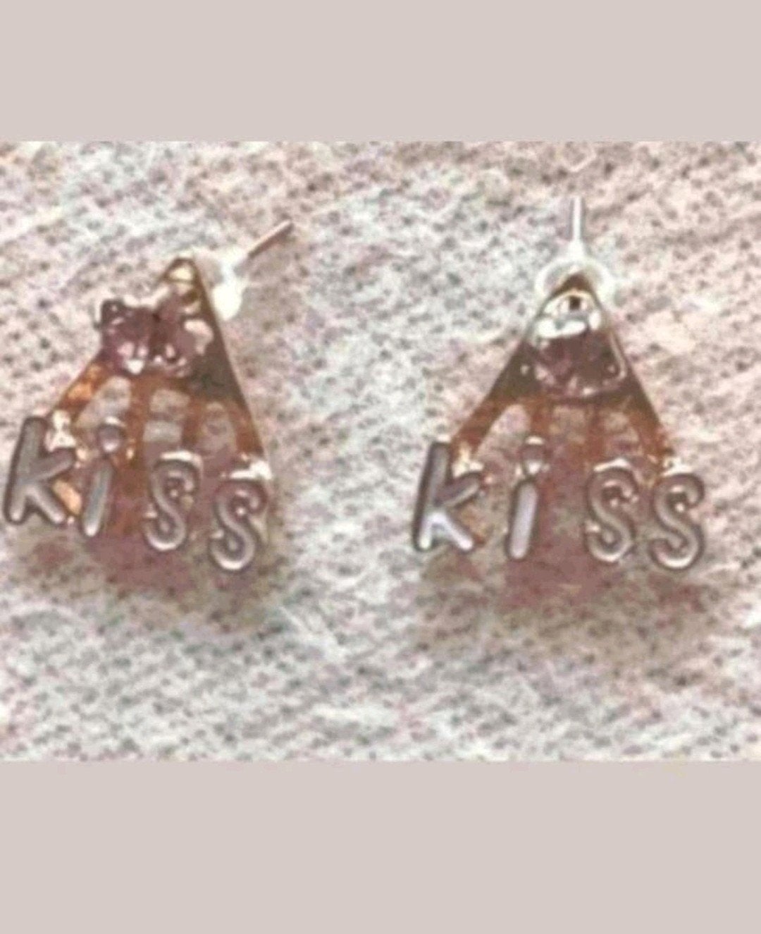 Oorbellen kiss, Verzenden, Nieuw, Goud, Knopjes of Stekers