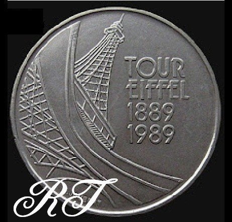 Franse munt uit 200-jarig jubileum van de Franse Revolutie., Ophalen of Verzenden, Frankrijk, Losse munt