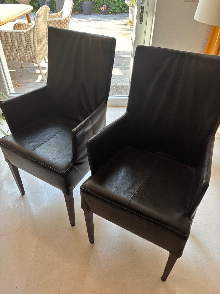 Eetkamer stoelen, bruin 4 stuks, Ophalen, Gebruikt, Bruin, Vier