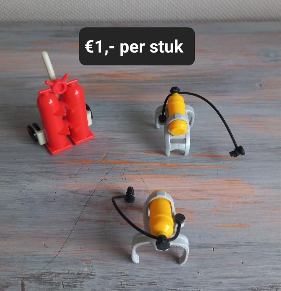 Playmobil Onderdelen Brandweer - Zuurstoffles Vintage Duiker, Ophalen of Verzenden, Zo goed als nieuw, Los playmobil