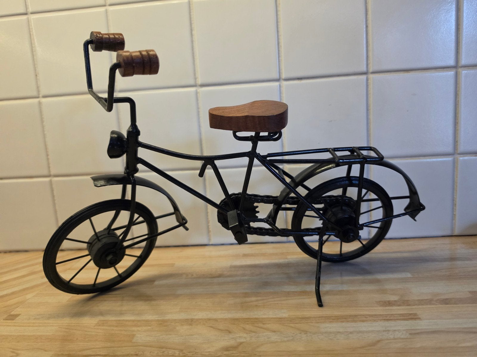 Industrieel metalen decoratiefietsje – leuke woondeco, Huis en Inrichting, Woonaccessoires | Overige, Ophalen of Verzenden, Zo goed als nieuw