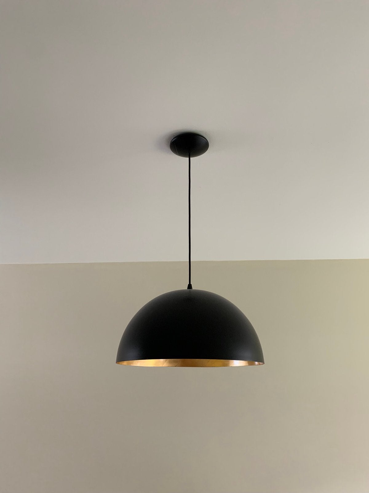 Lamp zwart met goud, Ophalen, Zo goed als nieuw, Metaal
