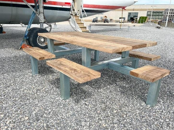 Picknick tafel Frame UNIEK! - Gegalvaniseerd - 10/12 persone, Staal, Niet ingevuld, Nieuw, Rechthoekig