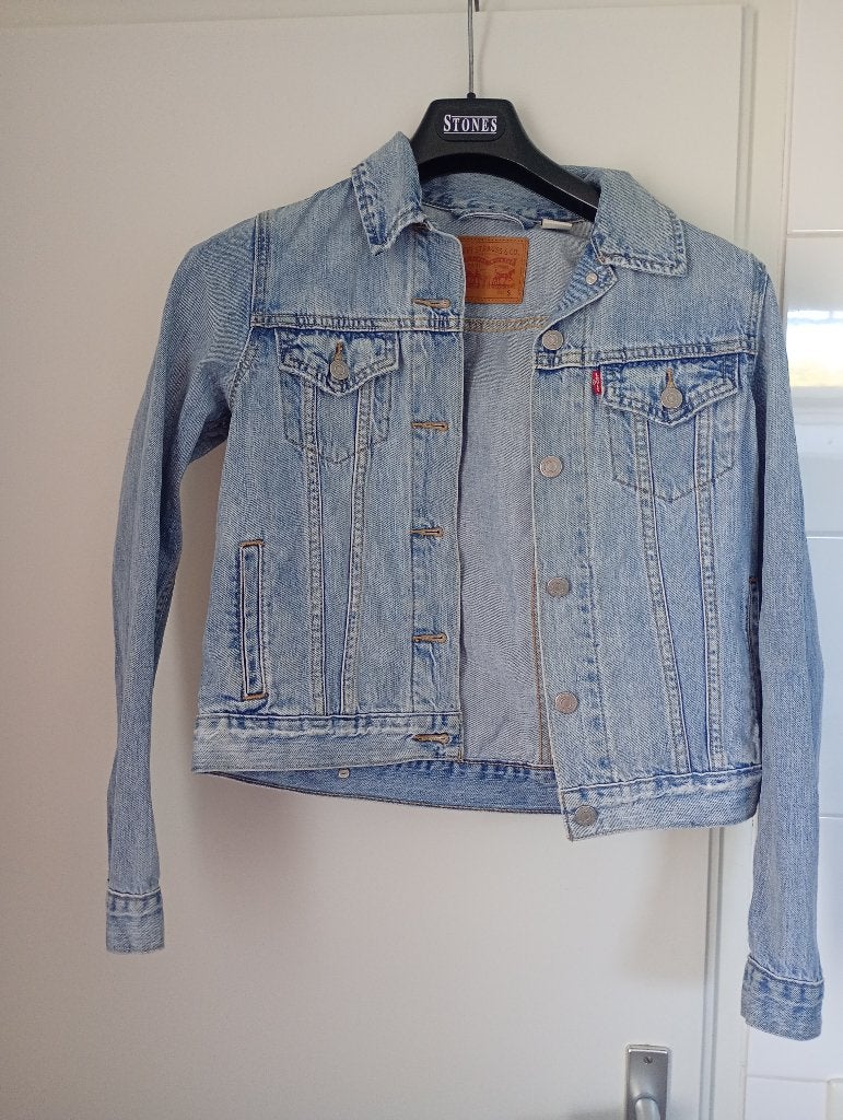 Levi's spijkerjasje maat s, Blauw, Ophalen of Verzenden, Maat 36 (S), Gedragen