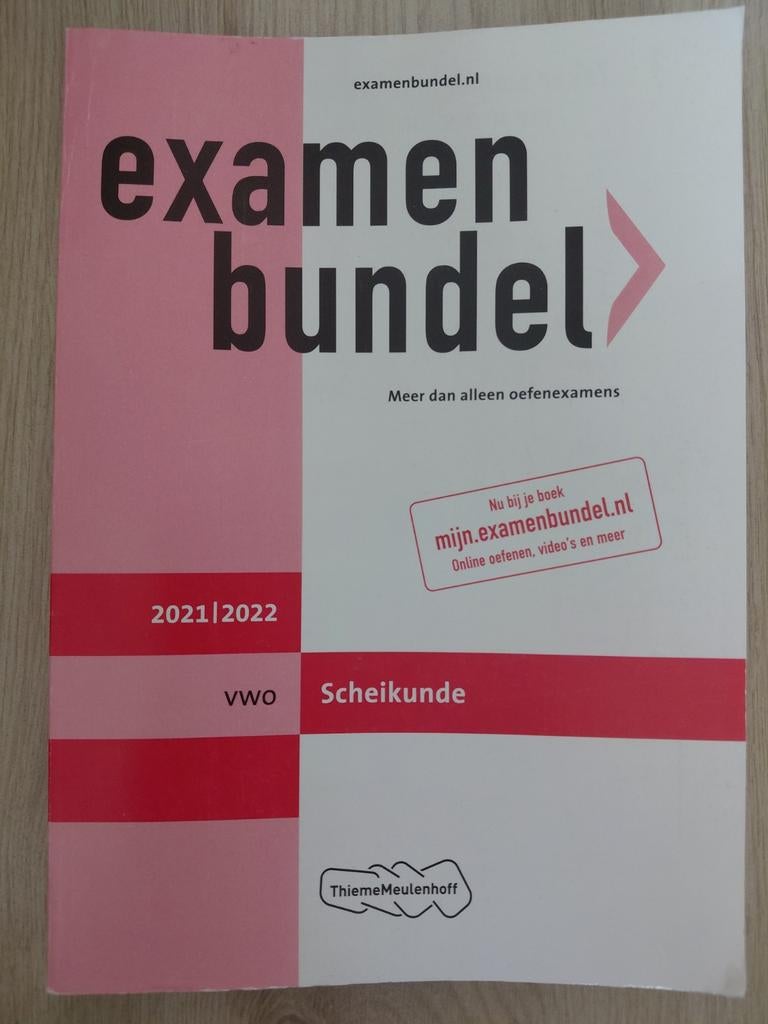 Examenbundel VWO scheikunde 2021/2022, Ophalen, Zo goed als nieuw, VWO, Scheikunde