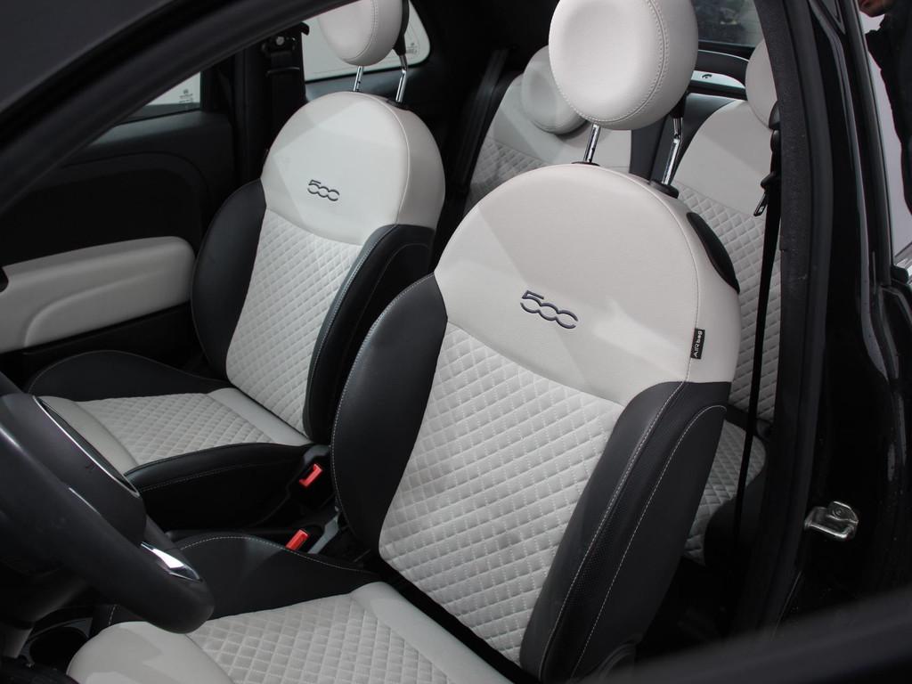 Fiat 500C 1.0 Hybrid Dolcevita Leder Navigatie Apple Carplay, Stof, Gebruikt, Euro 6, Cabriolet