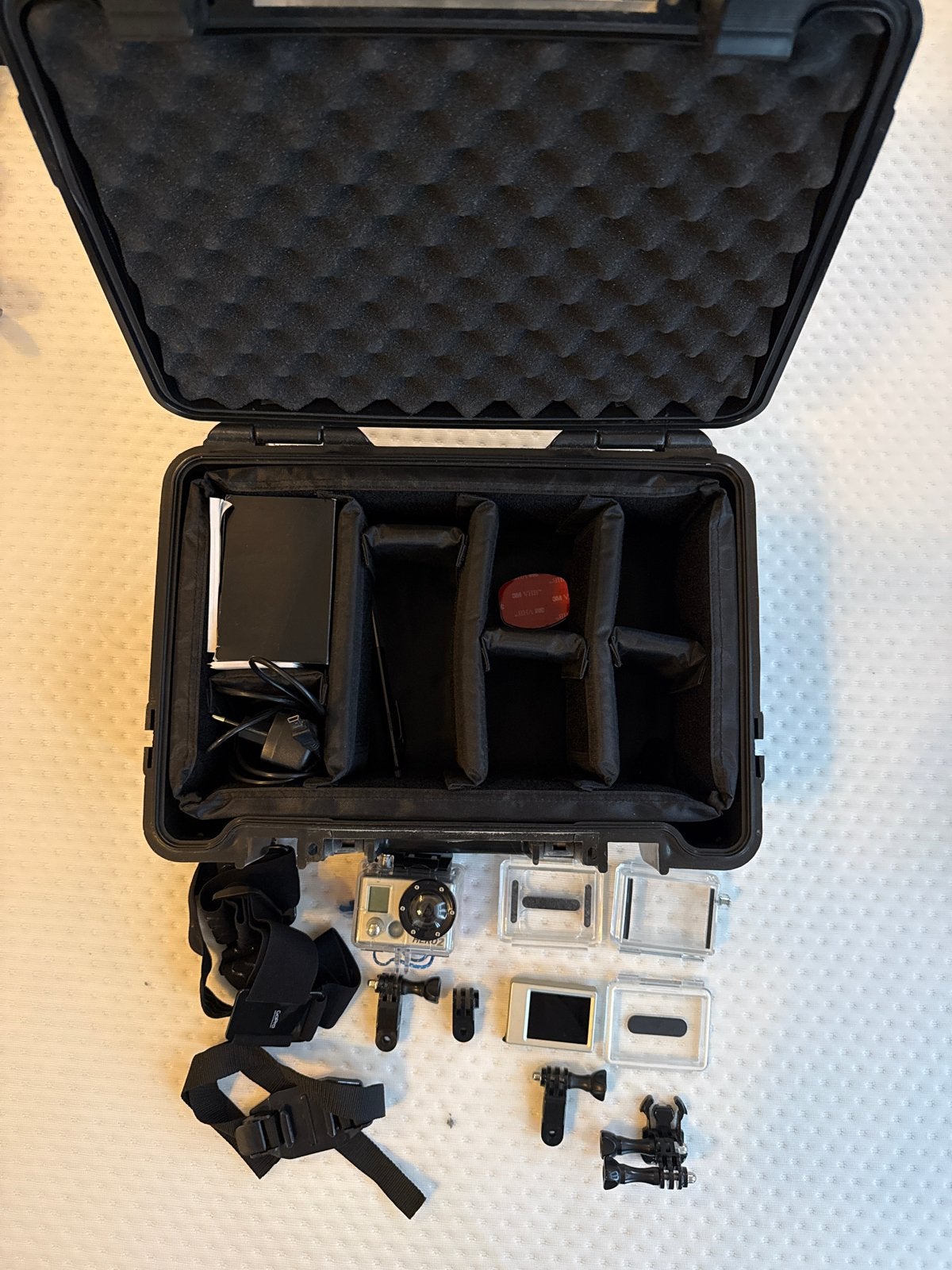 GoPro Hero2 met complete accessoires set en flight case, Ophalen, Gebruikt, GoPro