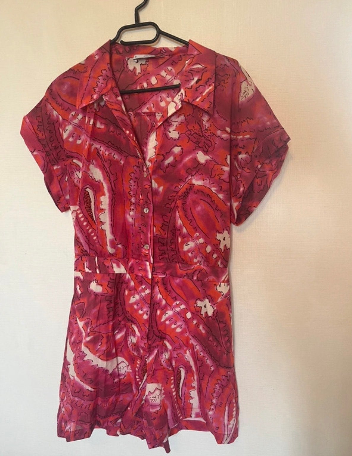 Nieuwe Mango playsuit donkerroze katoen maat L 40, Kleding | Dames, Jumpsuits, Ophalen of Verzenden, Nieuw, Maat 42/44 (L), Roze