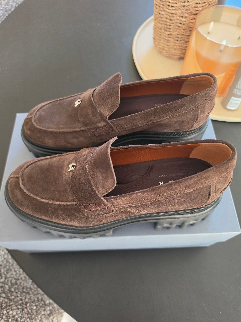 Hogan loafers dames 40, Bruin, Instappers, Nieuw, Ophalen of Verzenden
