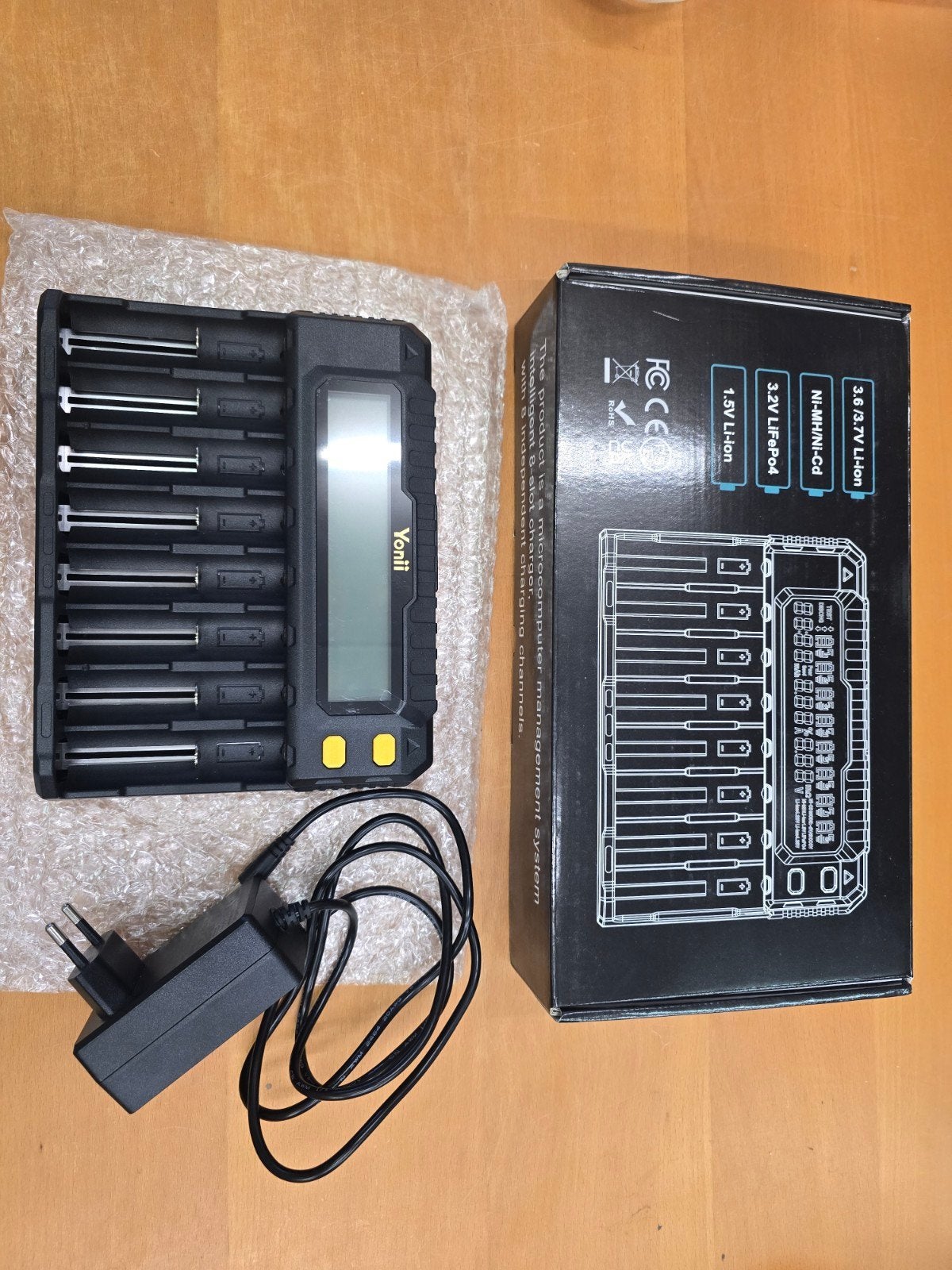 Yonii Universele Batterijlader met LCD-scherm, Ophalen of Verzenden, Nieuw, Oplaadbaar