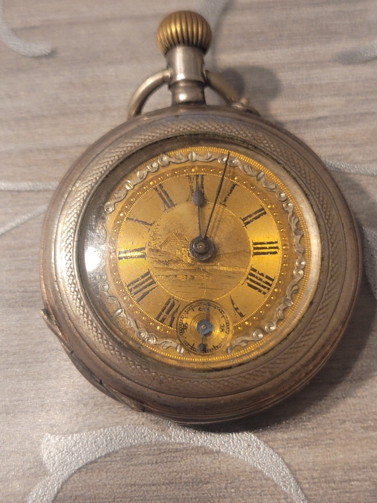 Antiek Zilveren Zakhorloge uit de Jaren 1800, Ophalen of Verzenden, Zilver