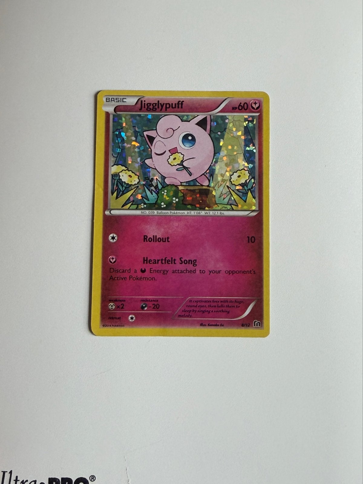 Jigglypuff Pokémon kaart 8/12 McDonald’s, Hobby en Vrije tijd, Ophalen, Zo goed als nieuw, Losse kaart, Foil