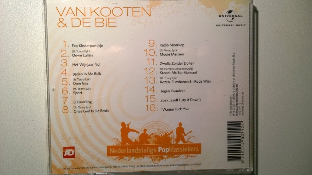 Van Kooten & De Bie - Nederlandstalige Popklassiekers, Ophalen of Verzenden, Zo goed als nieuw