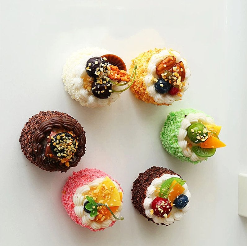 6 Kunst Gebakjes / Gebak Cake Taart Nep Sier Bakkerij, Huis en Inrichting, Woonaccessoires | Overige, Verzenden, Nieuw