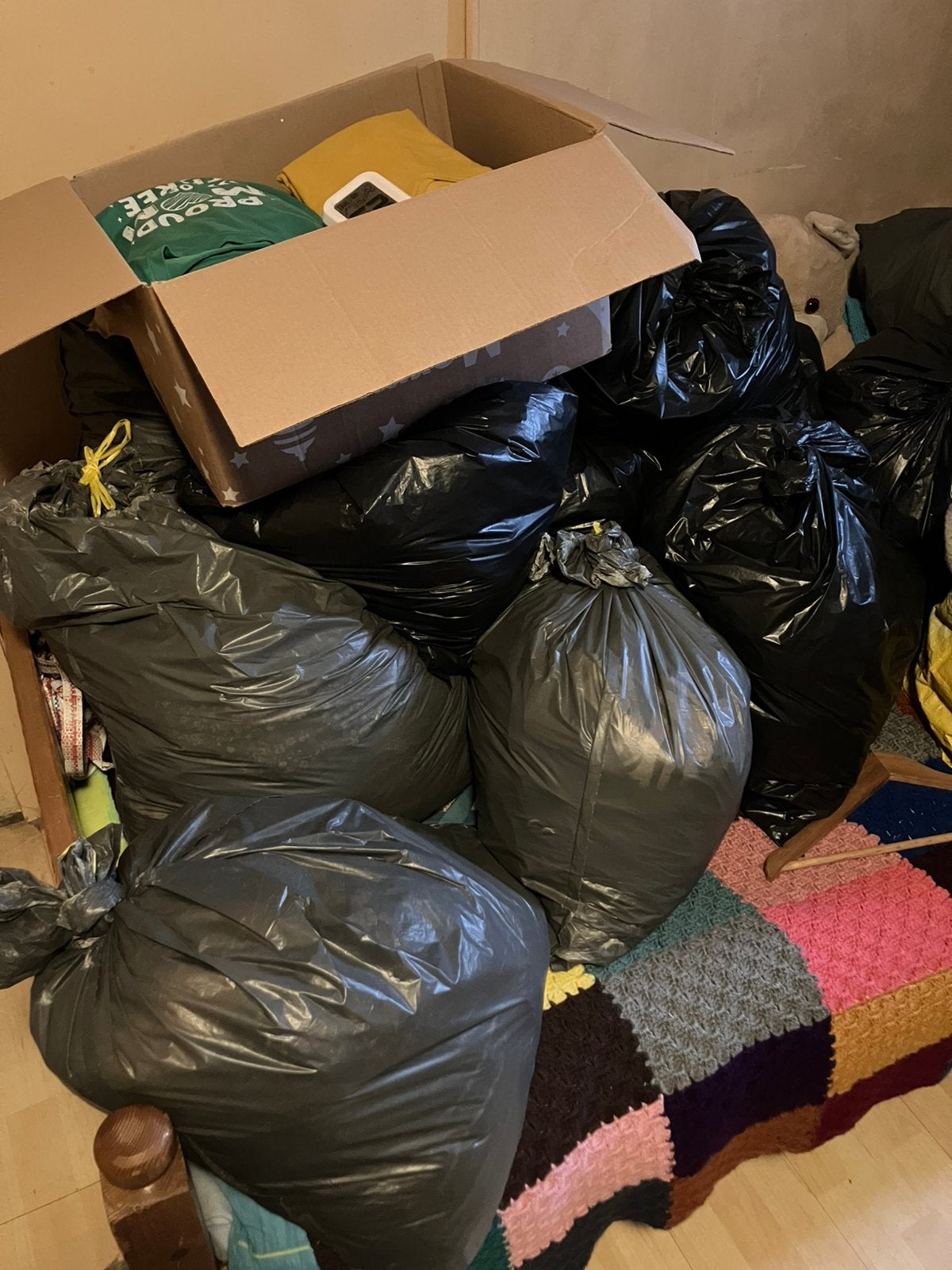 15 zakken kleding, Ophalen, Zo goed als nieuw, Maat 38/40 (M)