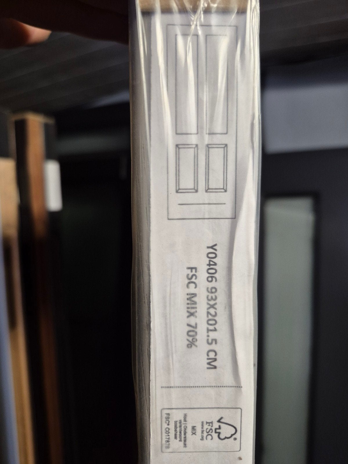 93x201,5cm nieuwe Voordeur buitendeur hardhout grijs JH24, Doe-het-zelf en Verbouw, Ophalen, 80 tot 100 cm, ., Nieuw