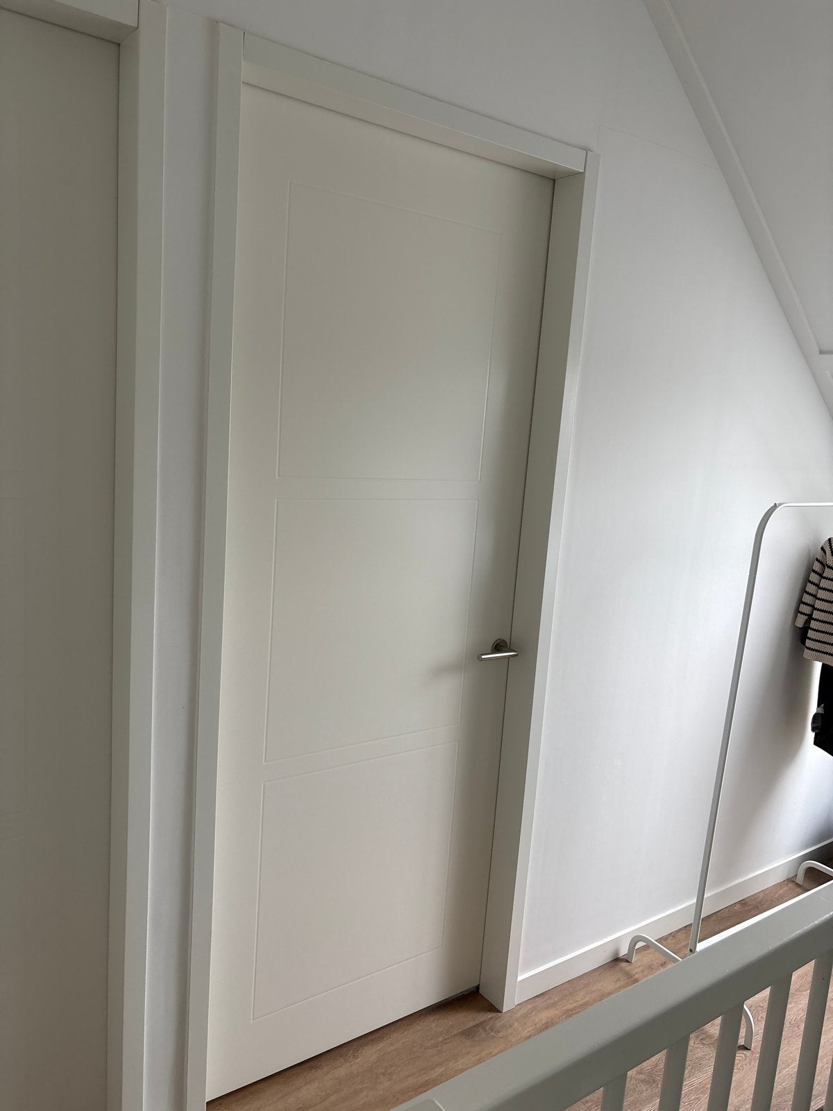 Svedex binnendeur linksdraaiend en metalen kozijn, 232x94cm, Gebruikt, 80 tot 100 cm, 215 cm of meer, Binnendeur
