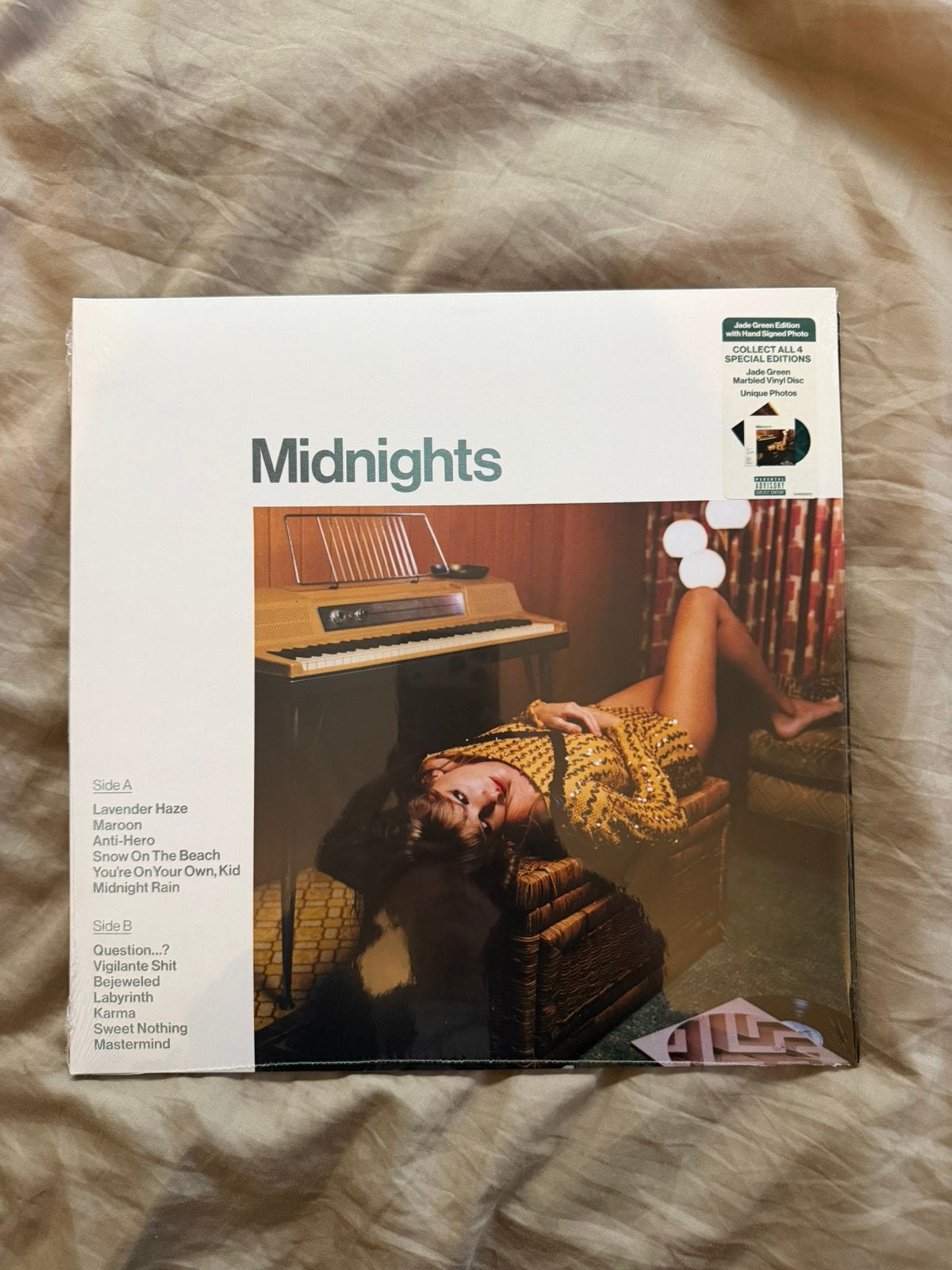 Taylor Swift midnights jade signed vinyl, Cd's en Dvd's, Ophalen, LP, Pop, Colored vinyl
