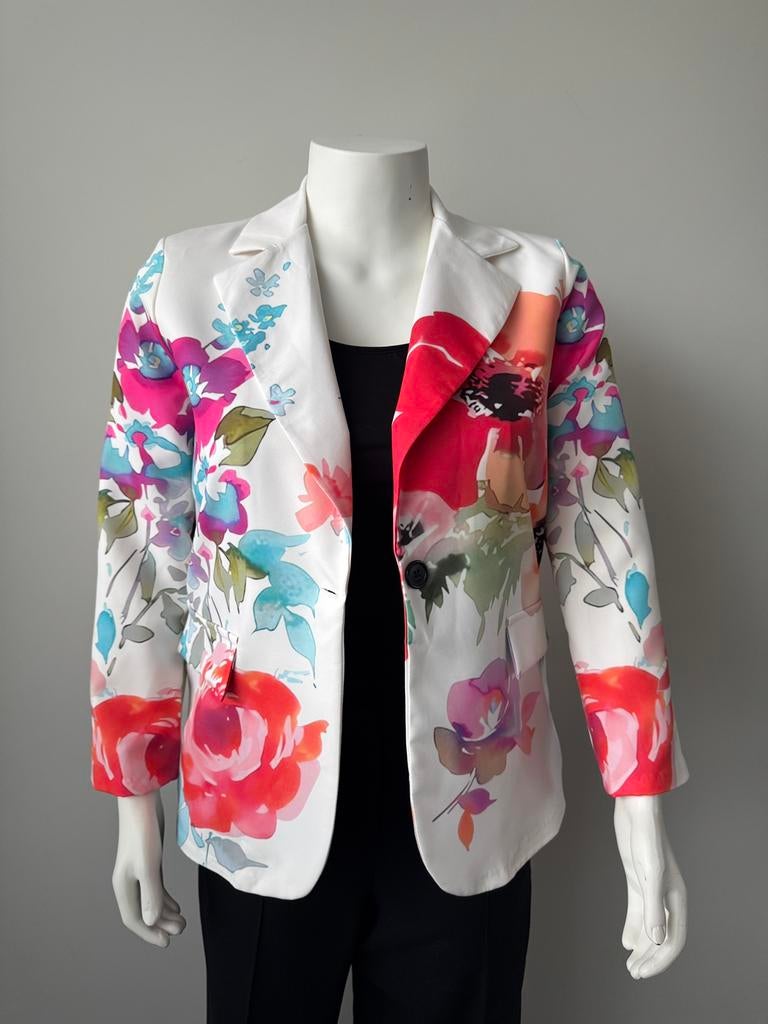 Fleurig colbert, maat 44, merk D&D Studio, Kleding | Dames, Grote Maten, Ophalen of Verzenden, Zo goed als nieuw