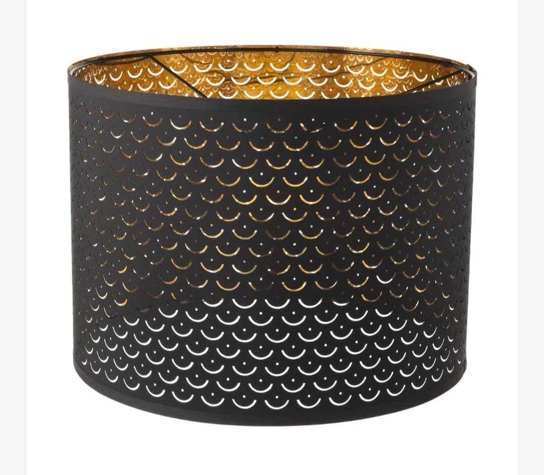IKEA vloer/hanglampkap met gouden binnenkant, Ophalen, Gebruikt, 44 cm, Rond