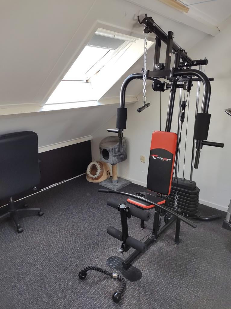 Krachtstation / Homegym - Compleet voor Full Body Workout, Ophalen, Benen, Krachtstation, Zo goed als nieuw