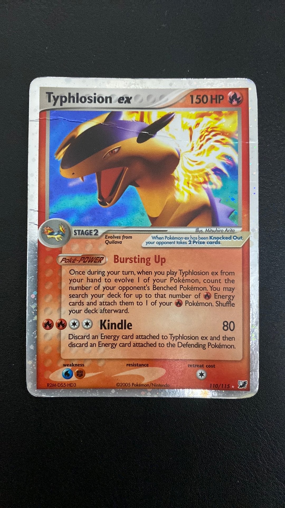 Pokemon typhlosion ex 110/115 unseen forces, Hobby en Vrije tijd, Ophalen of Verzenden, Gebruikt, Losse kaart