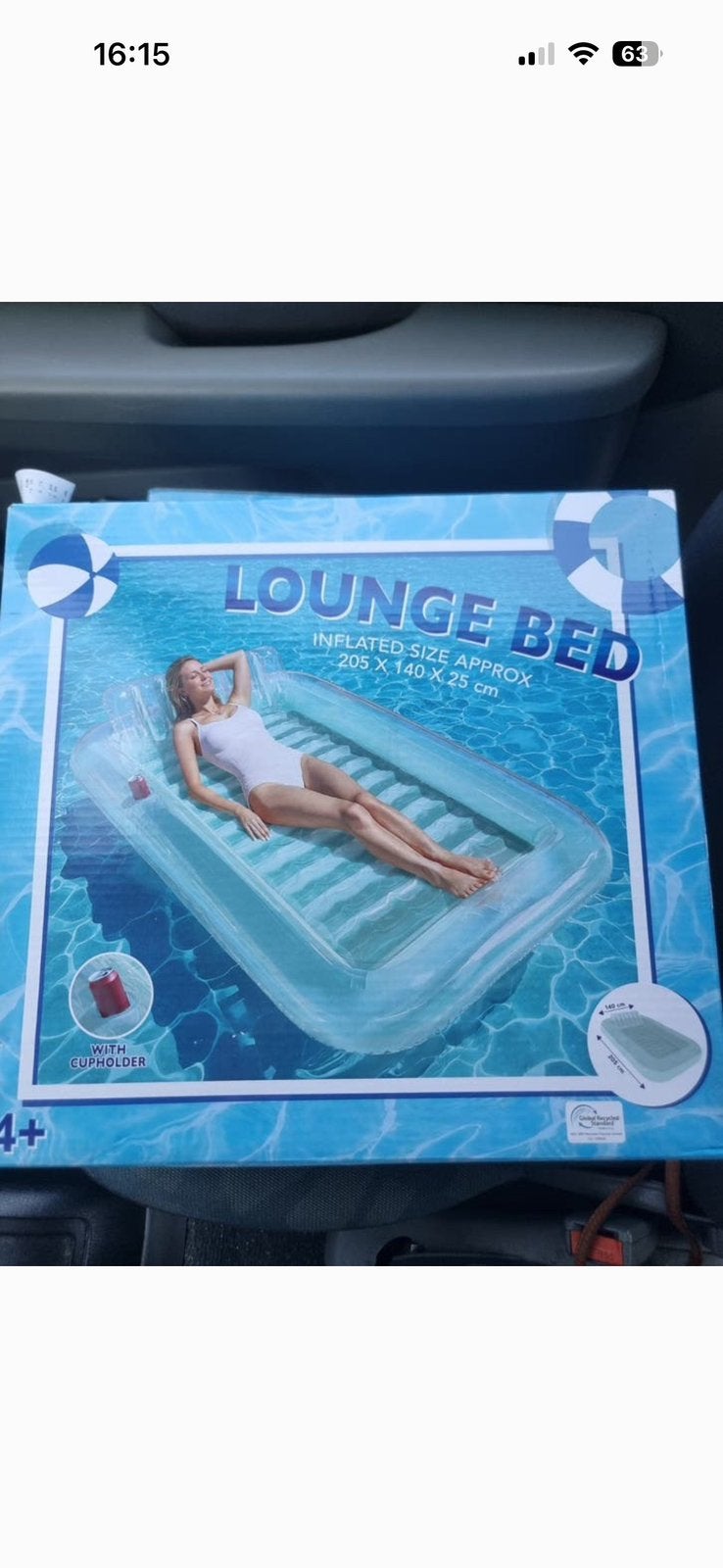 loungebed /zwembad / opblaasbare lounge bed, Ophalen of Verzenden, Nieuw