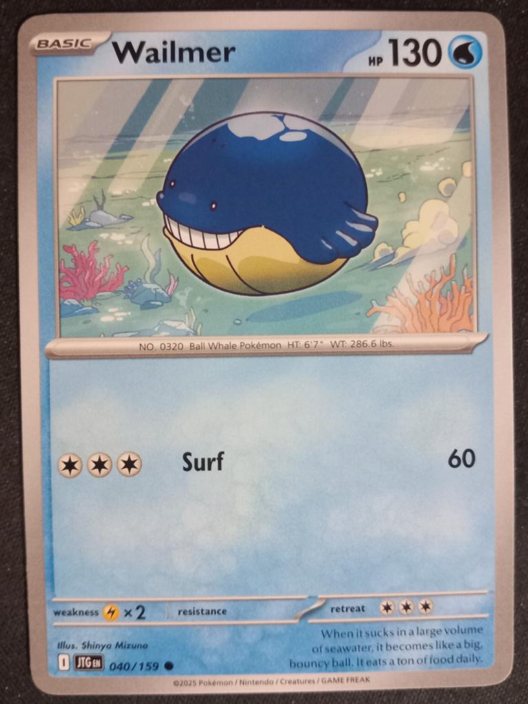 Pokemon Wailmer 040/159 Journey Together Excellent, Verzenden, Zo goed als nieuw, Losse kaart